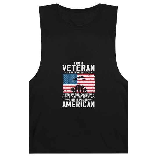 I Am A Proud American Veteran Barnard Tanks