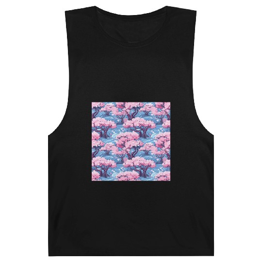 Anime Euphoria: Fantasy Cherry Blossom Dreamscape Barnard Tanks