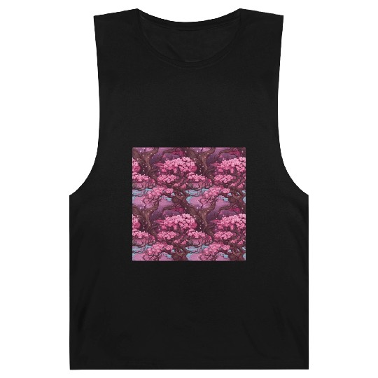 Anime Euphoria: Fantasy Cherry Blossom Dreamscape Barnard Tanks