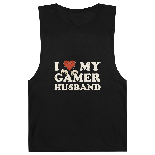 I Love My Gamer Husband - I Heart My Husband Barnard Tanks