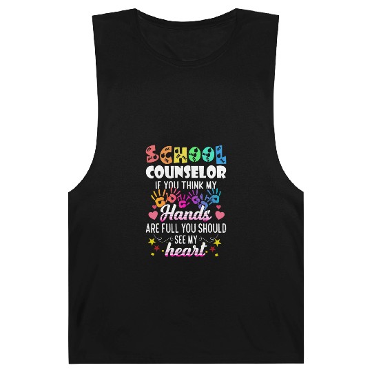 School Counselor Heart Teacher Appreciation Barnard Tanks
