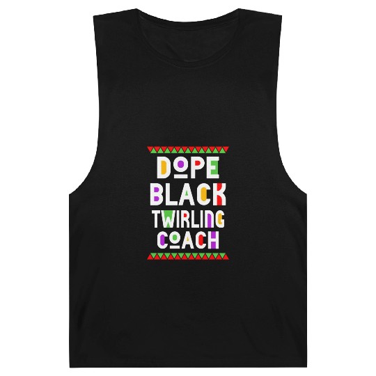 Dope Black Twirling Coach Barnard Tanks