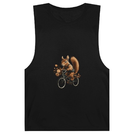 Squirrel Riding A Bicycle Barnard Tanks