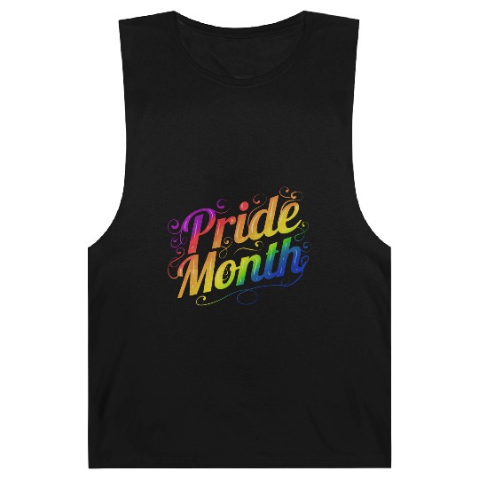 Rainbow Color Pride Month Logo Lgbtq Gay Lesbian Barnard Tanks