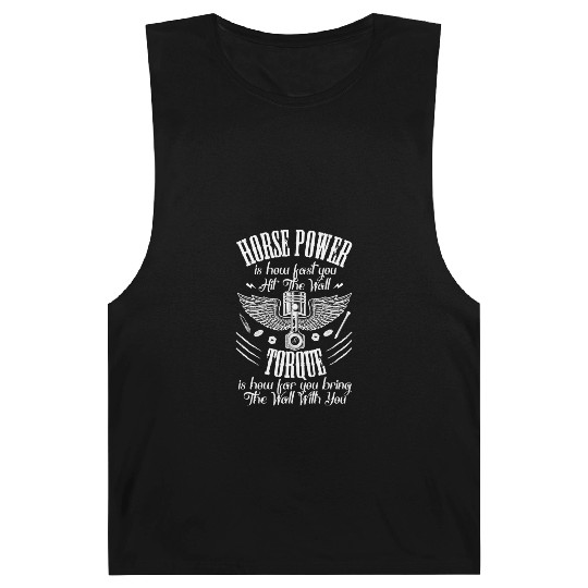 Horsepower Torque Car Mechanic Car Lover Retro Barnard Tanks