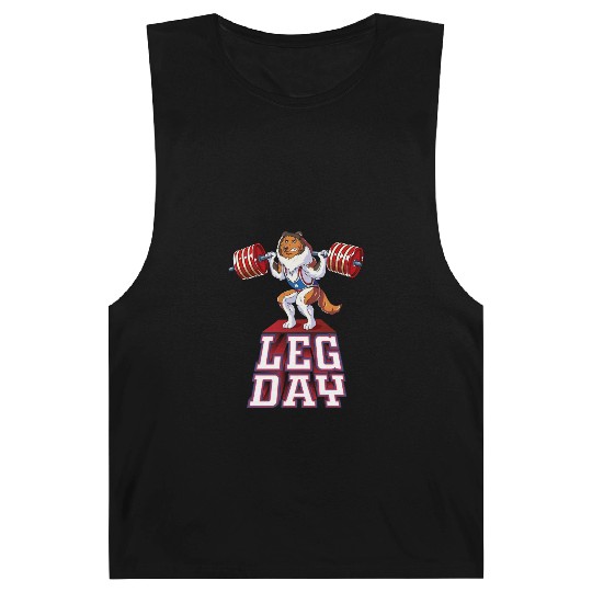 Leg Day Sheltie Weight Lifting Squat Gym Barnard Tanks