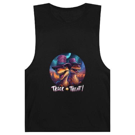 Halloween Dinosaur Velociraptor Trick or Treat Barnard Tanks