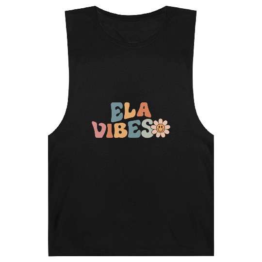 English Teacher - Ela Vibes Teacher Student Back Barnard Tanks