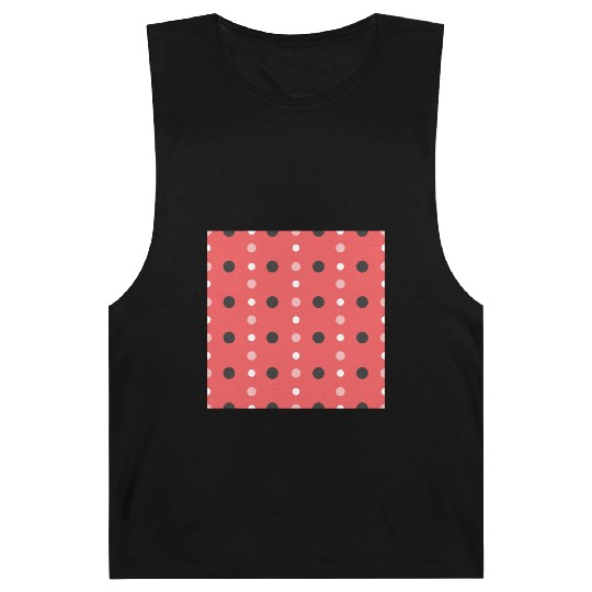pink polka dots pattern design Barnard Tanks