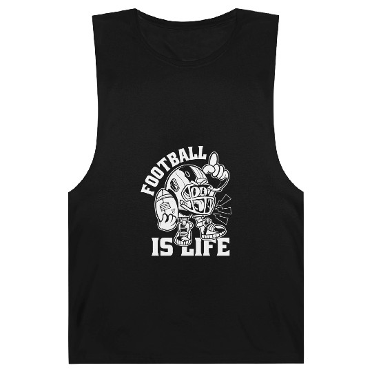 Football Is Life American Football Lover Game Day Barnard Tanks