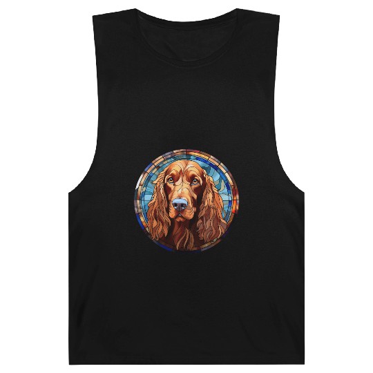 Irish Setter Dog Breed Watercolor Glass Barnard Tanks