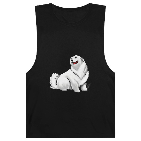 Dog Great Pyrenees White Barnard Tanks