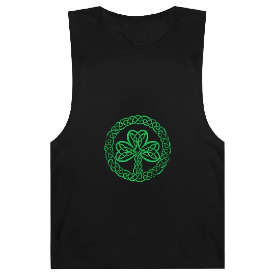 Irish Celtic Knot Shamrock Clover Barnard Tanks