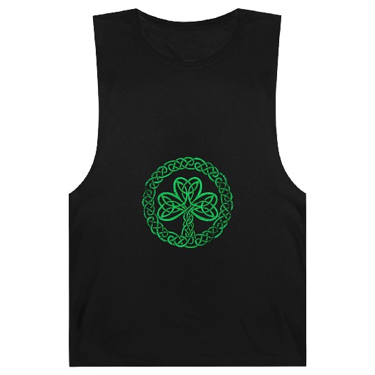 Irish Celtic Knot Shamrock Clover Barnard Tanks