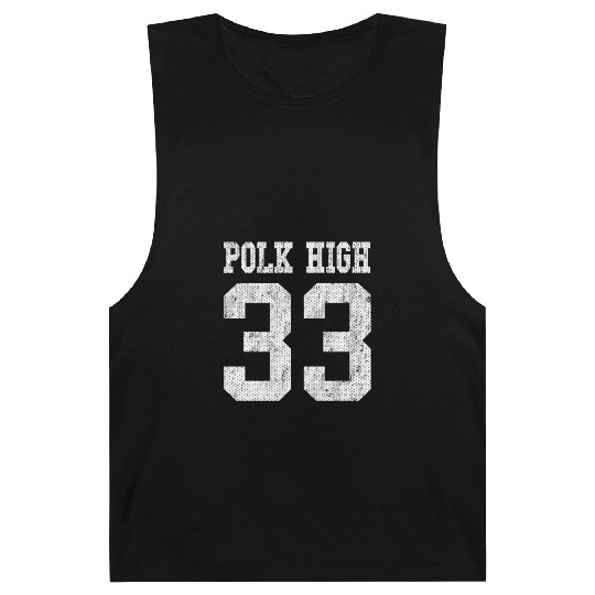Polk High School Football Jersey 33 Aged Look Barnard Tanks