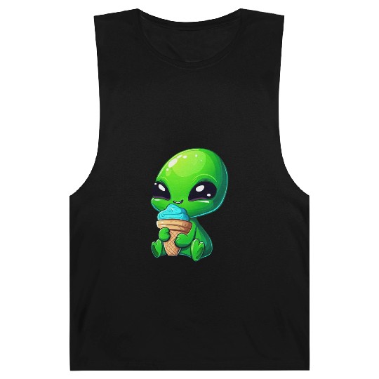 Alien Extraterrestrial Ice Blue Green Barnard Tanks