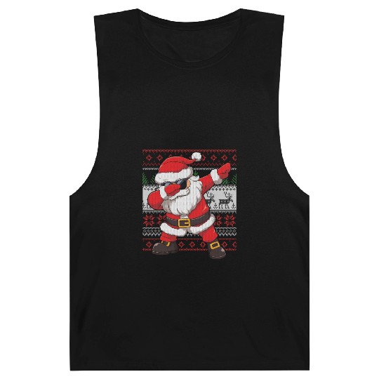 Dabbing Santa Funn Ugly Barnard Tanks