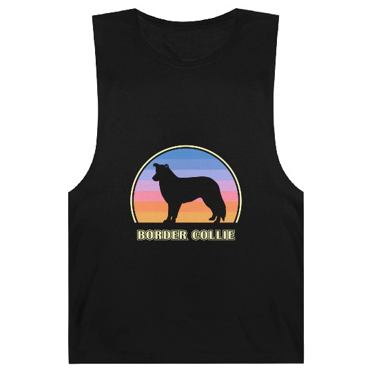 Border Collie Sunset Dog Barnard Tanks