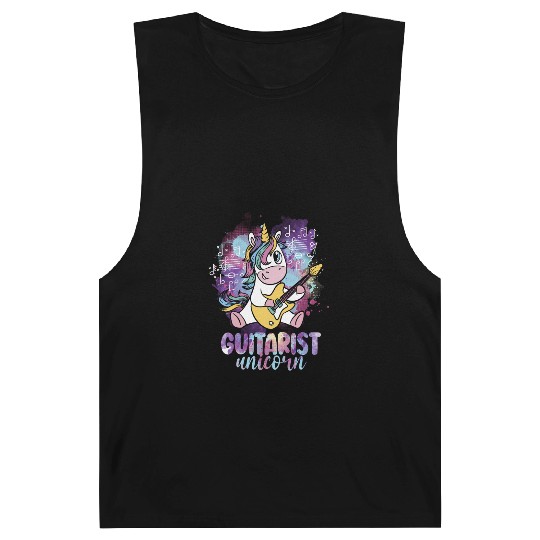 Guitarist Unicorn Music Lover Pony Musician Guitar Barnard Tanks