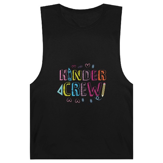 Kinder Crew Kindergarten Preschool Teacher Barnard Tanks