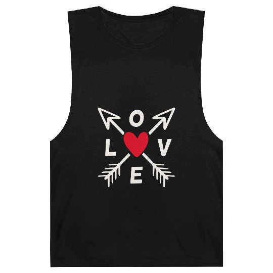 Love With Arrows And Red Heart Barnard Tanks