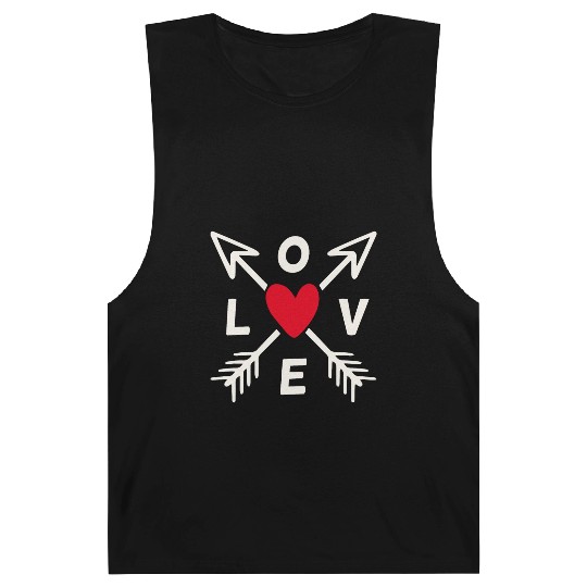 Love With Arrows And Red Heart Barnard Tanks