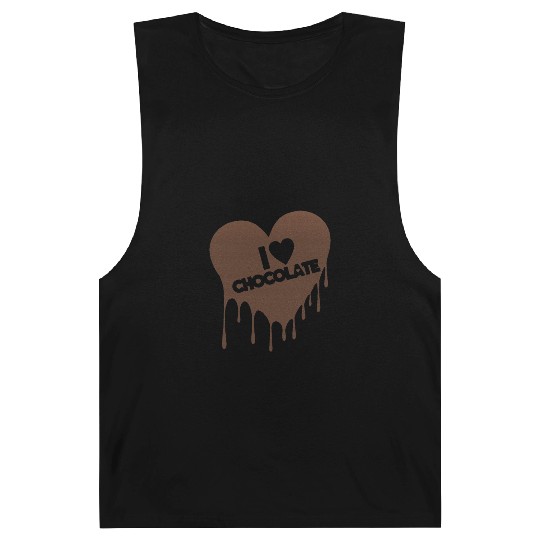I Love Chocolate Candy Heart Lover Barnard Tanks