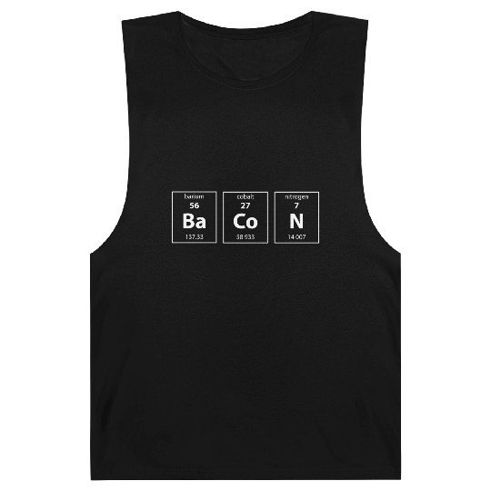 Bacon Lover Periodic Table Science Chemistry Gag Barnard Tanks