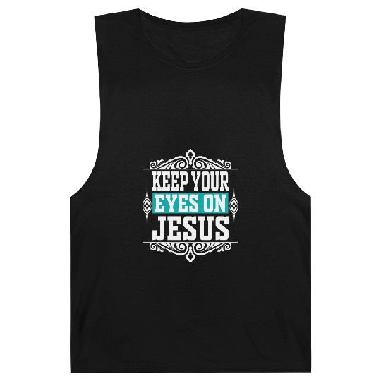 Keep Your EyesOn Jesus Christian Christmas Barnard Tanks