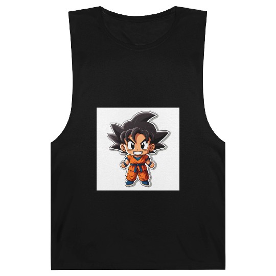 Goku Sticker Happy Bold Colors art toy style Barnard Tanks