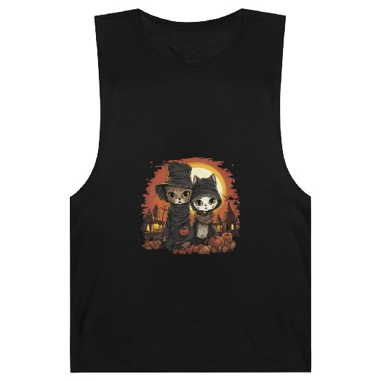 Cute Kittens Trick or Treating - Happy Halloween! Barnard Tanks