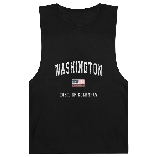Washington Dc American Flag Sports Barnard Tanks