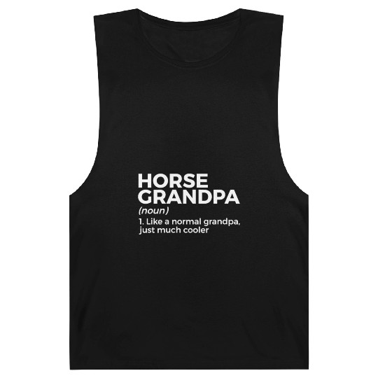 womens horse grandpa definition horse lover v neck Barnard Tanks