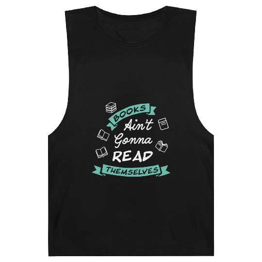 Funny Reading Teacher Bookworm Bookstore Book Barnard Tanks