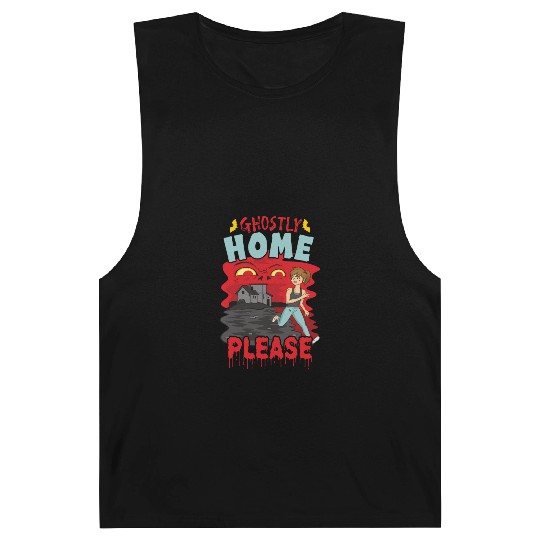 Horror Paranormal Haunted House Spooky Halloween Barnard Tanks