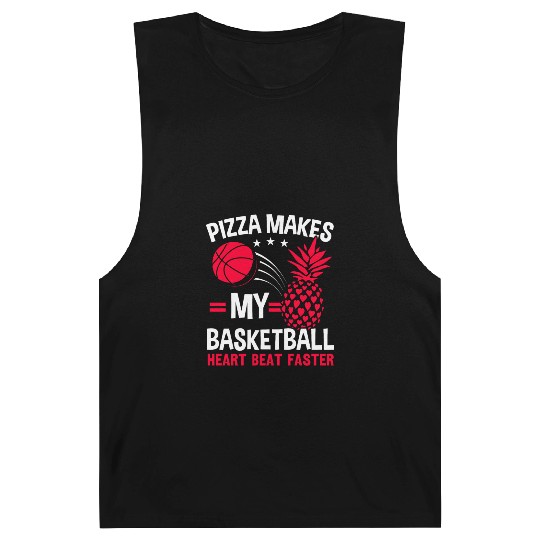 Pineapple Basketball Tropical Fruit Summer Sport Barnard Tanks