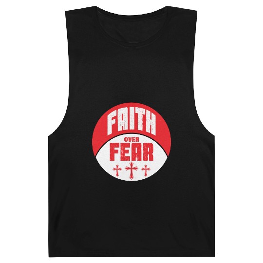 Faith Over Fear Love Jesus Christian Christmas Barnard Tanks