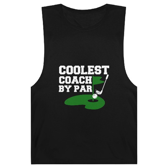 Coolest Coach By Par Funny Golf Coach Golf Teacher Barnard Tanks