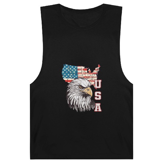 gift idea bald eagle american flag Barnard Tanks
