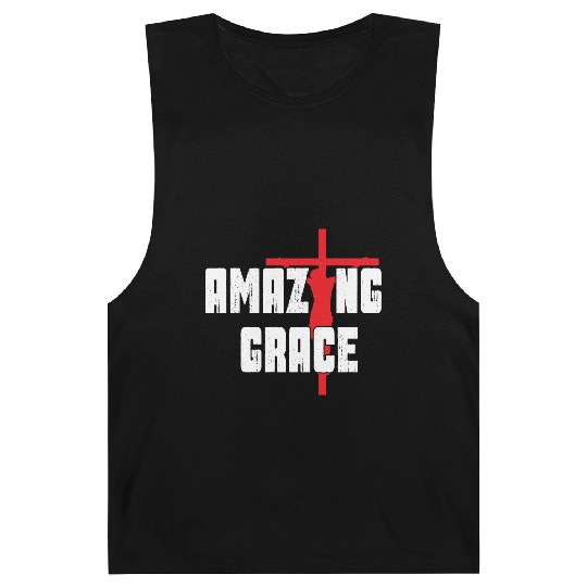 Amazing Grace Love Jesus Christian Christmas Barnard Tanks