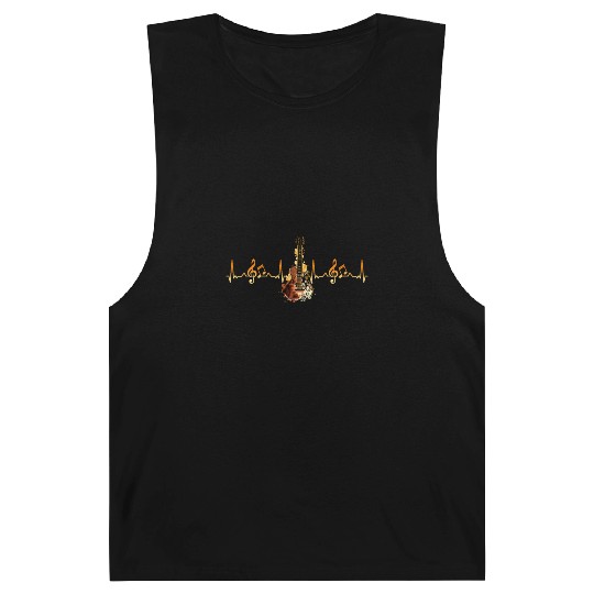 Heart Beat Music Lover Musician Guitarist Guitar Barnard Tanks