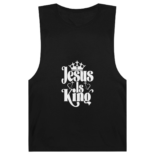 Jesus Is King Love Jesus Christian Christmas Barnard Tanks
