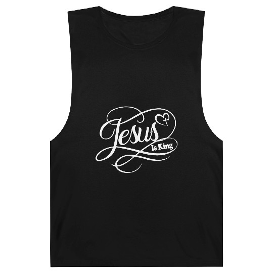 Jesus Is King Love Jesus Christian Christmas Barnard Tanks