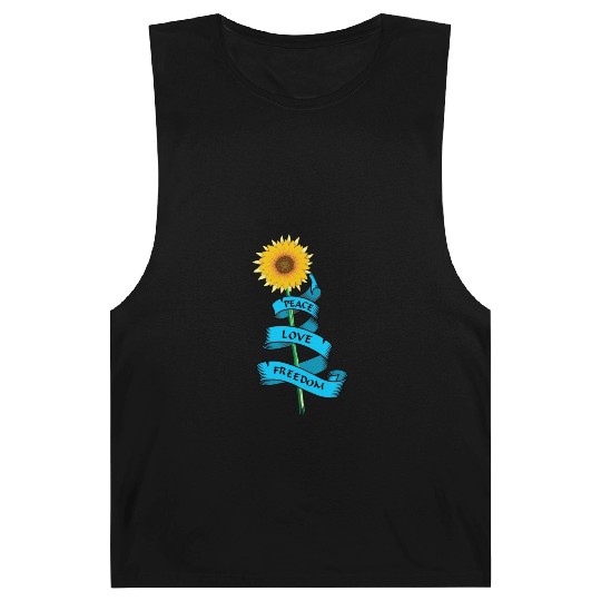 Sunflower Peace love freedom Barnard Tanks