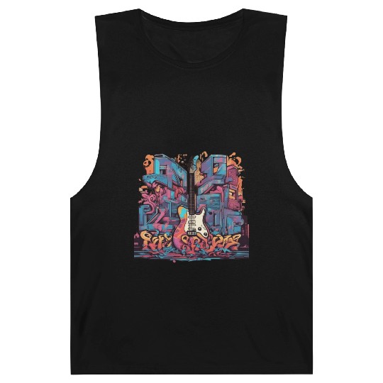 Graffiti Hip-Hop Guitar Barnard Tanks