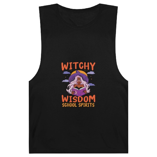 Witchy Wisdom School Spirits Teacher Halloween Barnard Tanks