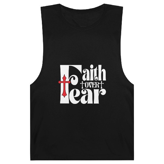 Faith Over Fear Love Jesus Christian Christmas Barnard Tanks