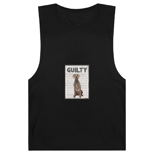 Guilty Weimaraner Mug Shot Barnard Tanks