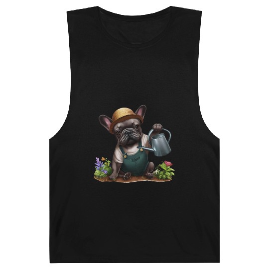 Frenchie Playing in the Garden Barnard Tanks