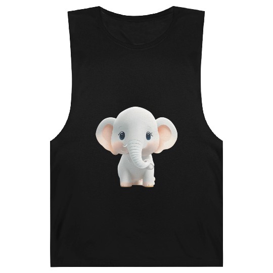 Charming Baby Elephant Innocent Wildlife Beauty Barnard Tanks
